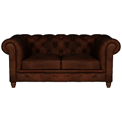 Halo Earle Medium Chesterfield Leather Sofa, Destroyed Raw
